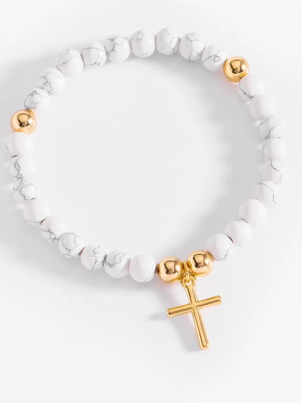 124564 Pulsera De Cuarzo Hawlota Turquesa Blanca