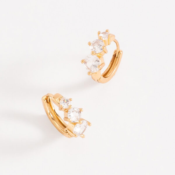 Arracadas pequeñas con piedras Diamonice