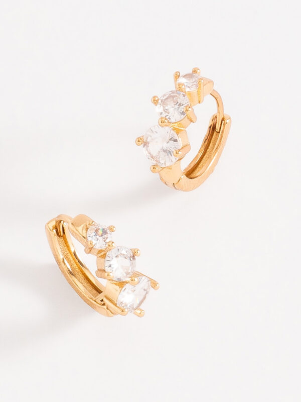 306067-O-00-CS Arracadas pequeñas con piedras Diamonice