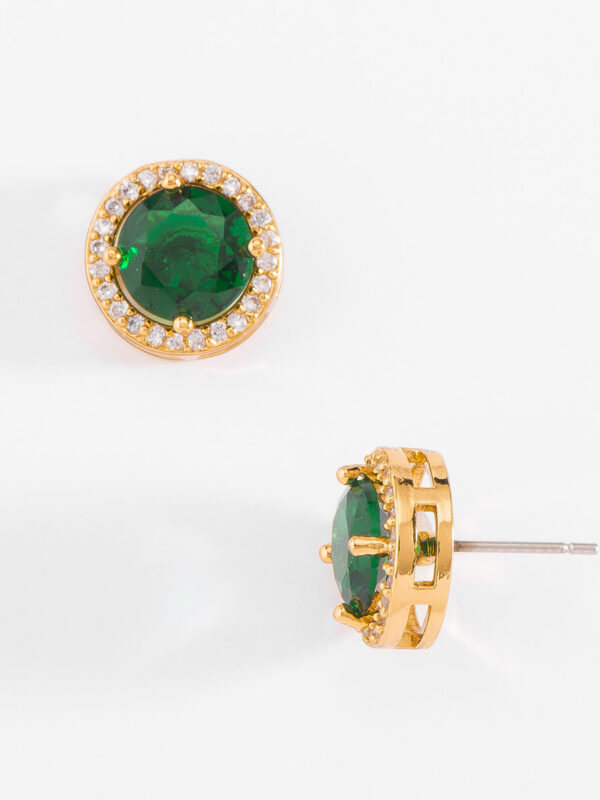 Aretes de Oro con Diamonice Esmeralda