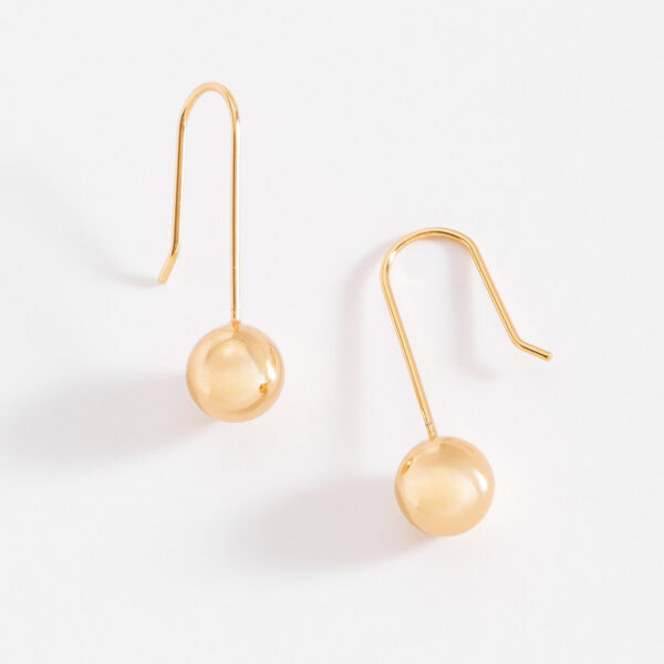 Pendientes de oro de 18k esféricos pequeños