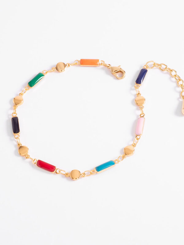 65968-O-20-NG Pulsera multicolor con baño de oro