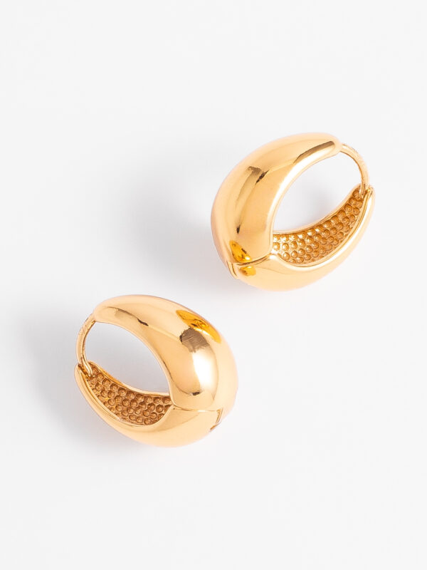 425456L Aretes tipo arracada en baño de oro