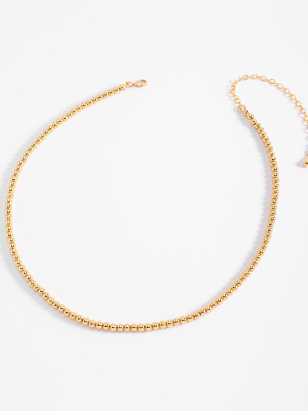 625143 Collar de esferas en baño de oro diseño minimalista